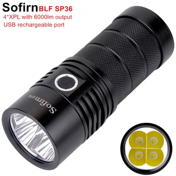 Sofirn BLF SP36 4*XPL2 6000LM Puternic Lanterna LED-uri USB Reîncărcabilă 18650 mai Multe Funcționarea Lanterna Super-Luminos Narsilm V1.2