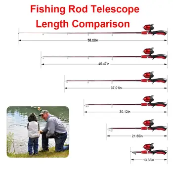 Tijă telescopică și Set de Role de Turnare Tije de Pescuit de Carbon Ultra Light Tija cu Mini-Role de Filare, Pescuit Set