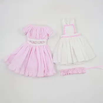 Visul Fairy numai pentru 1/4 bjd 45cm papusa roz Maid dress centura șorț lolita printesa costum de haine cadou jucărie