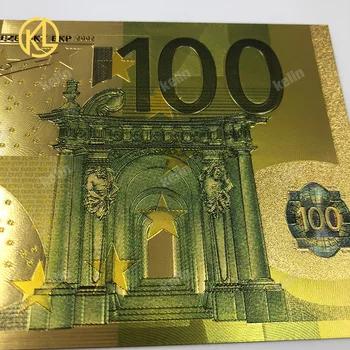 10buc/lot Colorate de Bancnote Euro Replica 100 Euro Facturile Placat cu Aur Bancnotele în Aur 24K Placate cu Bani pentru Colectie