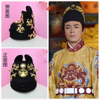 16 Modele Antice, oamenii de știință Chinezi Pălărie de Păr de sex Masculin Tiara pentru TV Juca Imperial Doctress Ming Tang Dynasty Prințul de Păr Diadema
