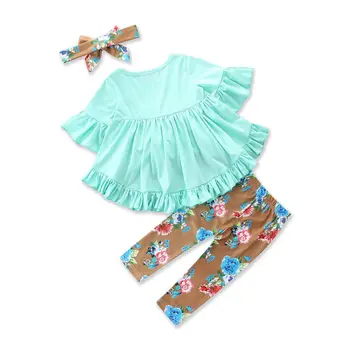 2-6M Toddler Copii Fete Copii Costum Floral Top Bluza Jambiere Pantaloni Lungi Set Haine