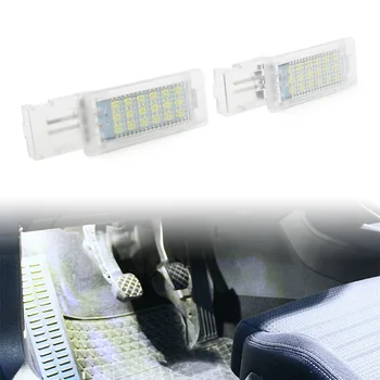 2 buc Masina de LED-uri Albe Picioarelor Lumina Lămpii se potrivesc pentru VW Golf MK5 MK6 Plus Jetta Passat CC EOS, Scirocco, Pentru SKODA Superb Fabia etc.