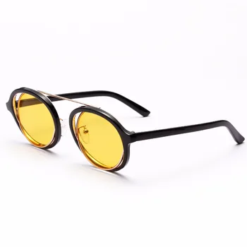 2019 Noua moda Doamnelor circulare Retro Ochi de dragoste pentru Femei ochelari de Soare Fumurii Culoare Lentile Mare cadru Populare Clasic pentru Bărbați Ochelari de Soare