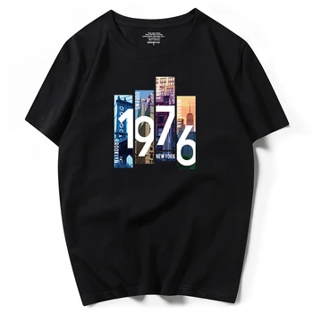 2020 Nou brand de imprimare 1976 T-shirt pentru bărbați cu mânecă scurtă tricou bumbac pentru bărbați T-shirt 6xl vara haine pentru bărbați de mari dimensiuni
