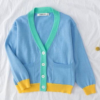 2020 Nou Toamna Copii Cardigan Bluze Copii Fete Băieți Pulover V-Neck Maneca Lunga-Bumbac Veste Pentru Copii Haine Pentru Copii Pulover