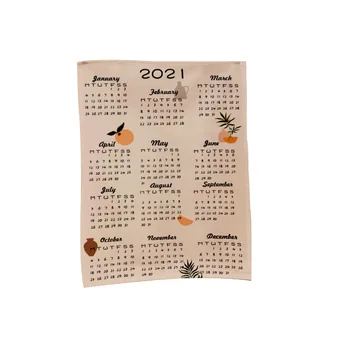 2021 Calendar Pânză Agățat De Perete De Pânză Elev Dormitor De Decorare Perete Urât Pânză Ins Foto Recuzită Fotografie De Fundal Pânză