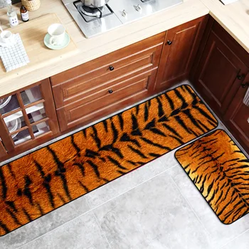 3D-Leopard Bucătărie Mat pentru Podea Moderne Anti-Alunecare Mat Etaj Lung Tigru, Zebra Bucătărie Preș Covor Hol Covoare Covoare Dormitor