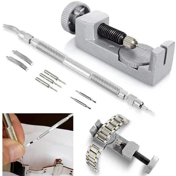 9pcs/set Reglabil Metal Trupa Ceas Curea de Primăvară Bar Link-ul de Pin Remover Bratara Instrument de Reparații de Dezmembrare Kit Set pentru Ceasornicar