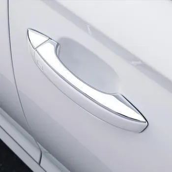 ABS Mânerului Exterior al Portierei Paiete Decor Capacul Ornamental 8Pcs Pentru Audi A6 C7 2012-2018 Styling Auto Decal Autocolante de Argint