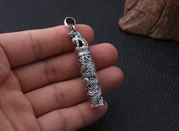 Argint 925 pandantiv dragon farmec Incinerare bijuterii Capsulă ash urna titularului ( fără Lanț) A2630