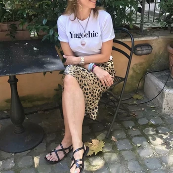 Bella Filosofie Vara 2019 kawaii boho bodycon imprimare leopard talie mare fuste femei midi fusta leopard punk streetwear