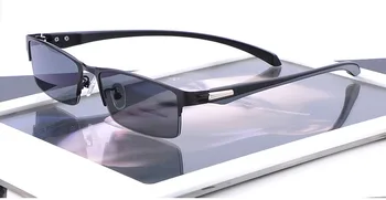 Bărbați clasic miopie ochelari ochelari fotocromice jumătate-rim Miop ochelari de soare Sensibile Lentile de Tranziție Lentile -0.5 la -8.00
