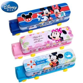 Disney Mickey Minnie creative drăguț desene animate tren fier multifunctional 4 roți detașabile papetărie cutie