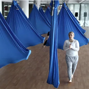 Elastic 5 metri 2017 Aerial Yoga Hamac Zbor leagăn mai Recente Multifuncțională Anti-gravitație Yoga curele pentru antrenament de yoga Yoga centura