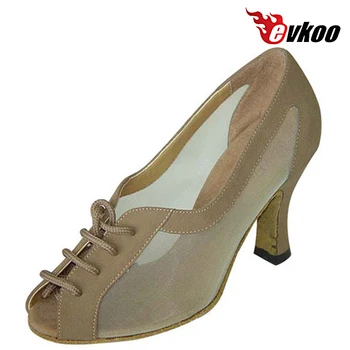 Evkoodance Practică Pantofi de Dans Evkoo 5/6/7 cm Toc Material de Plasă Respira Liber Fete dansurile de Bal Pantofi Evkoo-182