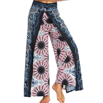 Femei Casual Harem Hippie, Boho Mozaic Confortabil Largi de Imprimare Pantaloni de Yoga