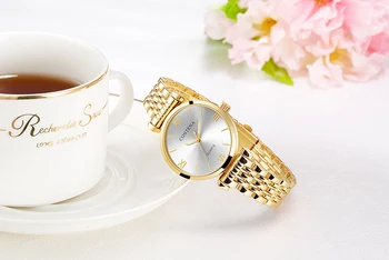 Femei Ceas de mână Contena de Lux Buniness Stras Plină de Oțel pentru Femei Ceasuri Cuarț Saati Montre Femme Relojes Mujer Ceas
