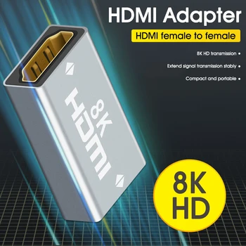 HDMI Femeie la Femeie Cuplaj de Adaptor 8K Extensie HDMI Adaptor pentru Televizoare, PS4, PS3, Xbox One