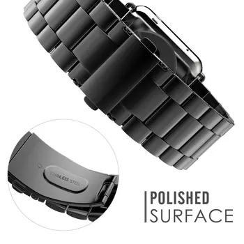 JANSIN de Lux din Oțel Inoxidabil curea Pentru Apple Watch band 42mm 38mm 44mm 40 mm Bratara pulseira banda pentru iwatch serie SE 6 5 4 3