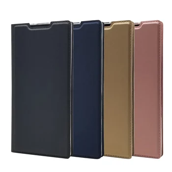 Lumina din Piele de Caz pentru Samsung Galaxy Note 10 9 8 Afaceri Slim Flip Book case Pentru Samsung Galaxi Note9 Note8 Nota 10 Pro