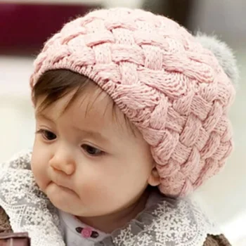 MAERSHEI toamna iarna pentru copii de lână tricot pălărie pentru copii minge de păr răsucite iepure lână pălărie băieți și fete cald bereta