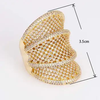 Mireasa A Vorbi Elegant Temperament Varisized Inel De Lux Complet Micro Pavate Cubic Zircon Bijuterii Unicat Pentru Femei Aniversare De Nunta