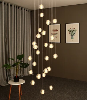 Moderne de Iluminat Candelabru de Cristal Pandantiv cu LED-uri de Lumină Agățat Mingea de Cristal, Candelabre Scara de Cristal Candelabru de Iluminat Acasă