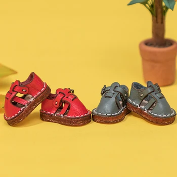 Ob11 pantofi haine pentru copii lucrate manual de vacă pantofi sandale holala pantofi P9 solid SGC 12 puncte BJD copil