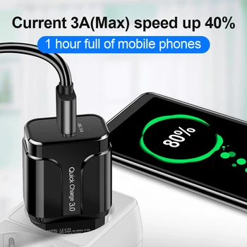 OLAF 18W Quick Charge 3.0 Rapid Încărcător de Telefon Mobil UE NE-Priza de Perete Adaptor USB Încărcător pentru iPhone, Samsung, Xiaomi, Huawei QC3.0