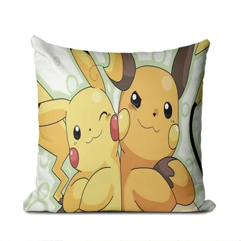 Pokemon Pikachu seria 45*45cm față de Pernă Desene animate Anime Scurt pernă de pluș Dormitor noptieră față de pernă Canapea Acasă față de pernă
