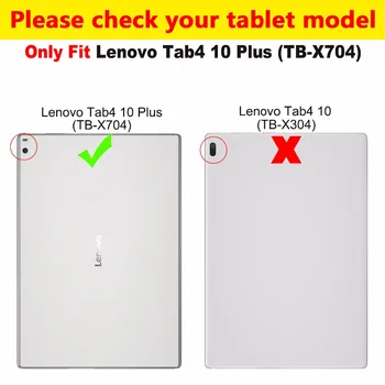PU Piele Caz Pentru Lenovo tab 4 10 plus TB-X704F TB-X704N Magnet Smart Cover Funda Pentru Lenovo tab 4 10.1 Caz+Film+Pen