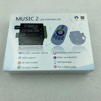 TQ-MUZICA 2; LED RGB RF controler de muzică;DC12-24V intrare;6A*3CH ieșire