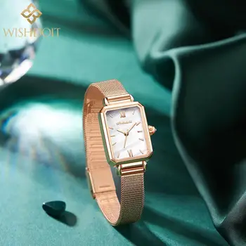 WISHDOIT Brand de Top Doamnelor Ceas de Lux Elegant Impermeabil Cuarț Oțel Inoxidabil Fată Ceasuri Ceas cu Cadran Mic Reloj Mujer