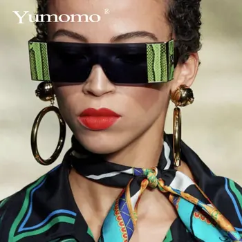 YUMOMO Moda Supradimensionate Pătrat fără ramă de ochelari de Soare pentru Femei Brand Designer Plat Mare Ochelari de Soare Femei-O Bucată de Călătorie Gafa de sol