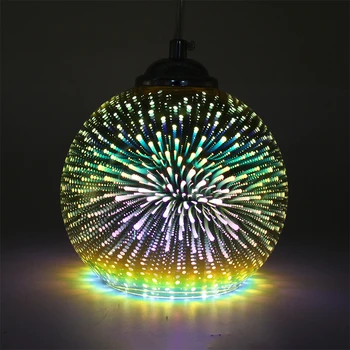 ZMISHIBO focuri de Artificii 3D de Sticlă Pandantiv Lumini LED E27 Lampă de Agățat Abajur Camera de zi Sala de Mese Decor Acasă Corpuri de Iluminat