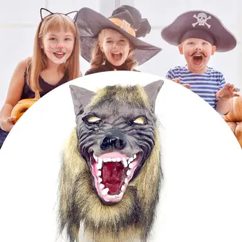 Înfiorător Halloween Masca Petrecere Decoruri Cap de Lup Masca Costum de Teatru Prop Latex de Cauciuc Noutate Măști de silicon Măști de Animale 40P