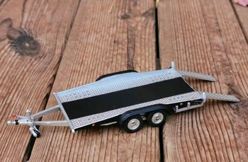 1:43 Aliaj Trailer Trailing model de placă de Scena cu model de masina trailer pentru autoturisme DIY model în Miniatură de viță de vie model de Scenariu jucărie