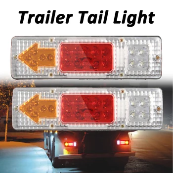 2 buc 12V 19 LED-uri Auto Camion Remorcă Coada Opri Lumina Reverse Turn Săgeată Indicatoare Lampă