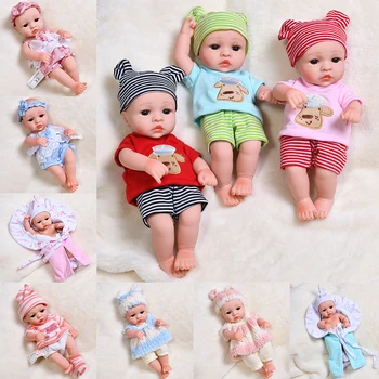 35CM Deschide Ochii Renăscut Baby Doll Plin Corp Silicon Baby Dolls Nici o Funcție Moale Realiste Real Renăscut Bebe Jucarii NU Par fata de Papusa