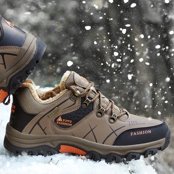 Adidasi de Iarna Noi Zapada Ghete Barbati Casual Moda coreeană Confortabil Dantelă-up de Mari Dimensiuni Glezna Cizme Pantofi pentru Bărbați 2019