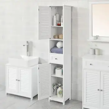 Baie rafturi mobilier camera de zi jaluzele cabinet baie etaj duș colț diverse rack baie, toaletă cabinet HWC