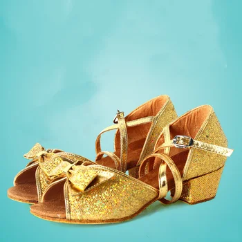 Confortabil latină Pantofi de Dans Copii Fete Copii Party Ballroom Tango Fund Moale Pantofi de Dans 4 Culoare ridicata C54