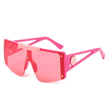 D&T 2021 Noua Moda ochelari de Soare Patrati Bărbați Femei Scut de Lux de Brand Designer de Gradient Lens PC Cadru din Metal Logo-ul Tendință ochelari de Soare