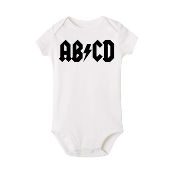 Drăguț ABCD Scrisori de Imprimare de Îmbrăcăminte pentru Sugari din Bumbac Haine pentru Copii Nou-născuți Băieți Fete Romper Salopeta Tinutele Vestimentare 0-18M