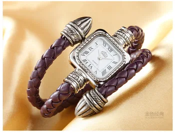 Elegant Lux Pătrat Coajă de Oțel Cuarț Încheietura Ceas Ore Bratara pentru Femei Doamnelor Aur Feliuta Timer