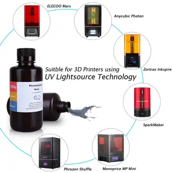 ELEGOO ABS-Ca Imprimantă 3D Rășină LCD de Uscare UV Rășină 405nm ABS-Ca Standard de Fotopolimer Rășină pentru LCD 3D de Imprimare 1000ml Gri