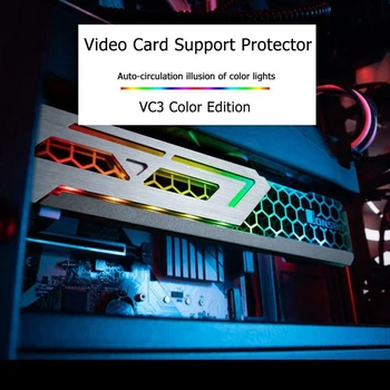 Jonsbo VC-3 LED-uri RGB Schimbarea Automată a Imaginii Card Suport 3Pin Radiator din Aluminiu Titular