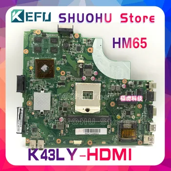 KEFU Pentru ASUS K43LY K84LY K84HR X84HR K43L X44H X84H Laptop Placa de baza Testate de lucru original, Placa de baza