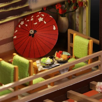 Păpușă japoneză casa DIY Japonez de arhitectură în stil sushi restaurant Creativitatea handmade casa papusa cadou de ziua de nastere